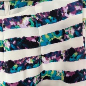 Summer dress, white with purple/green flowers